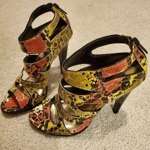 Snake Pattern Heels